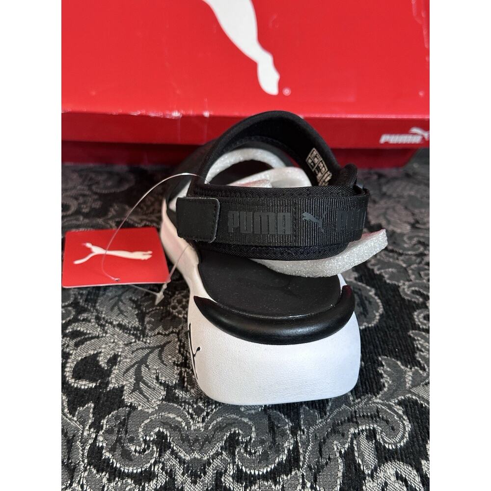 Puma Womens Sandals 9 Black Gray Sportie Softride Platform Adjustable Strap NIB - Picture 6 of 10